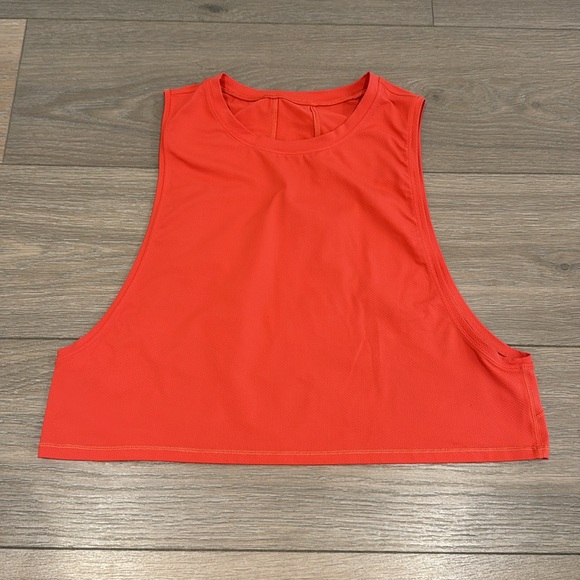 LULULEMON Pink Punch Muscle Love Crop Tank *Tough Active Workout Gym Top Size 10 - Picture 2 of 12